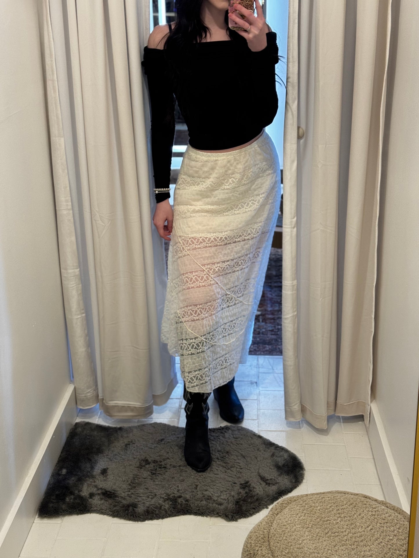 Lacey Bloom Knitted Skirt