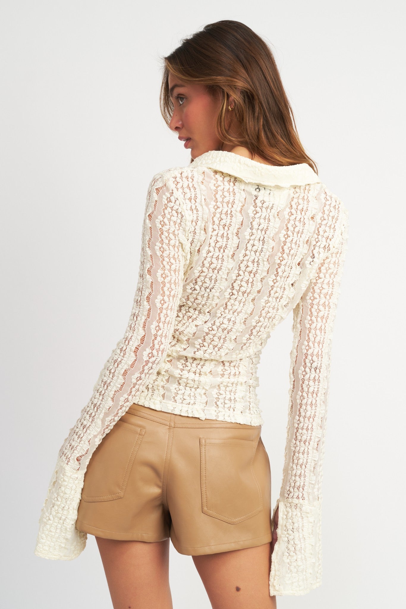 Angel Dreams Bell Sleeve Lace Top