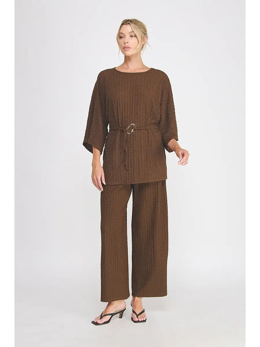 Macchiato Textured Knit Top