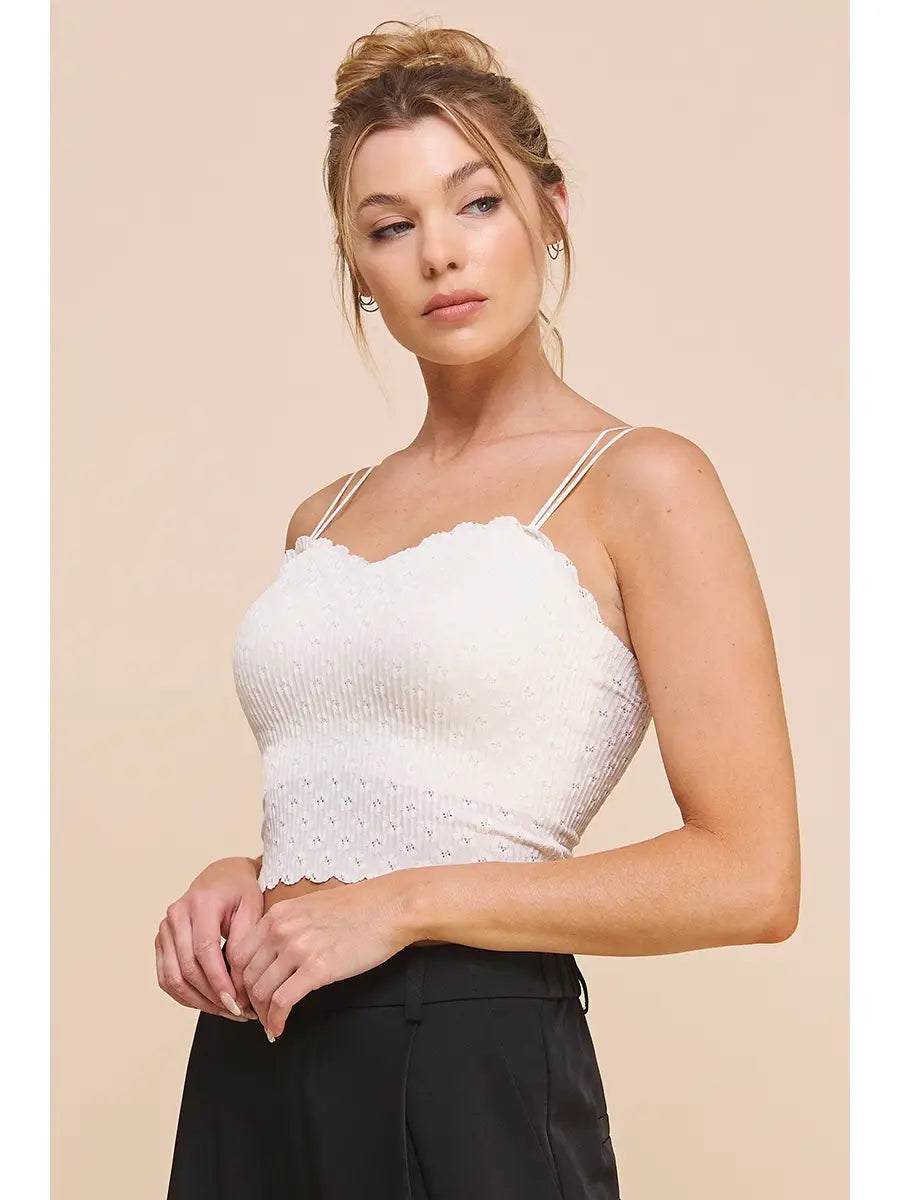 Scalloped Edge Ditsy Floral Brami