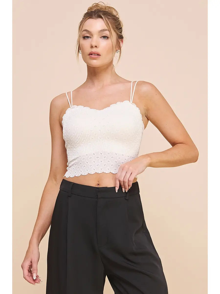 Scalloped Edge Ditsy Floral Brami
