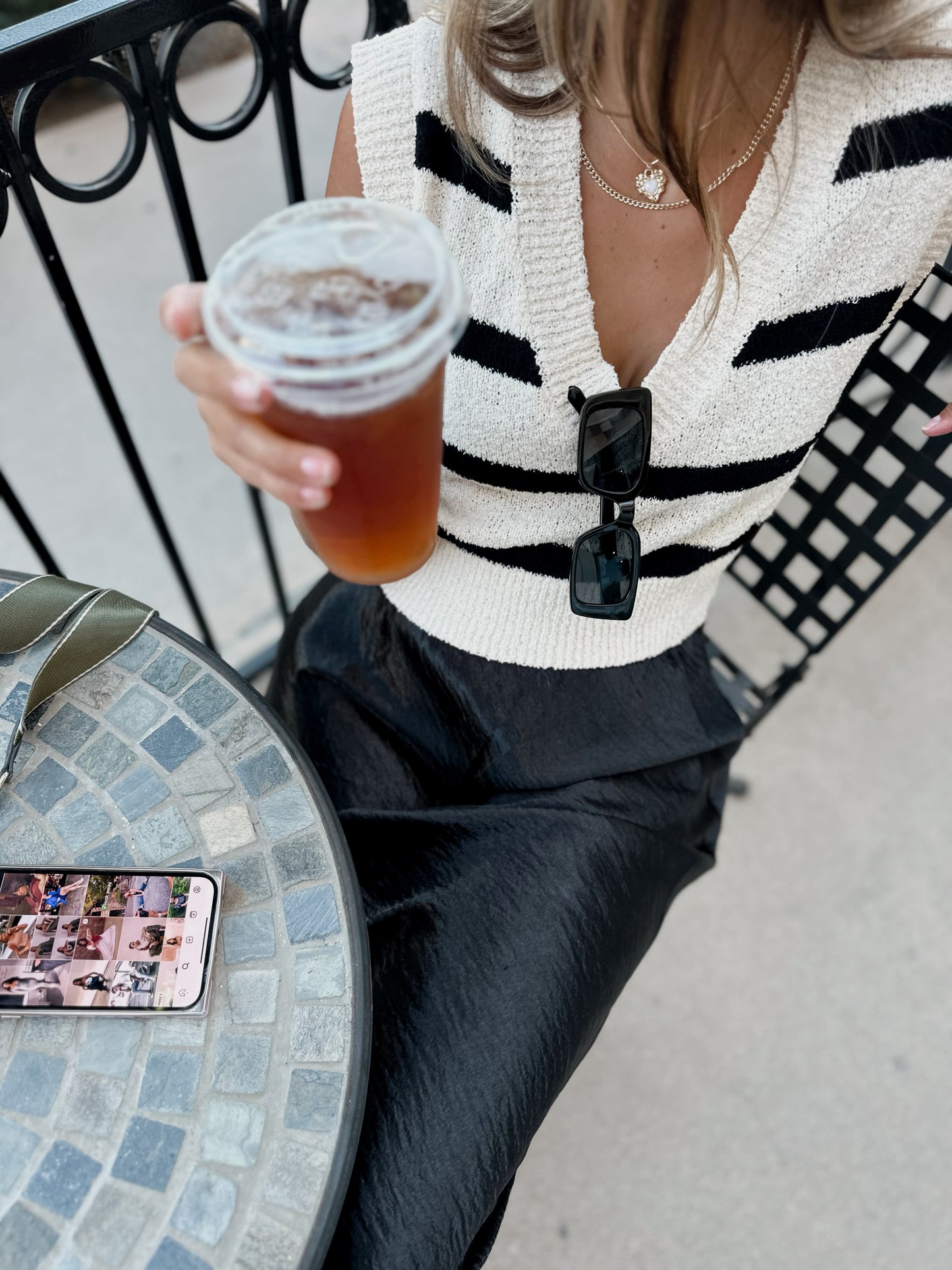 Straight Up V-Neck Sweater Top