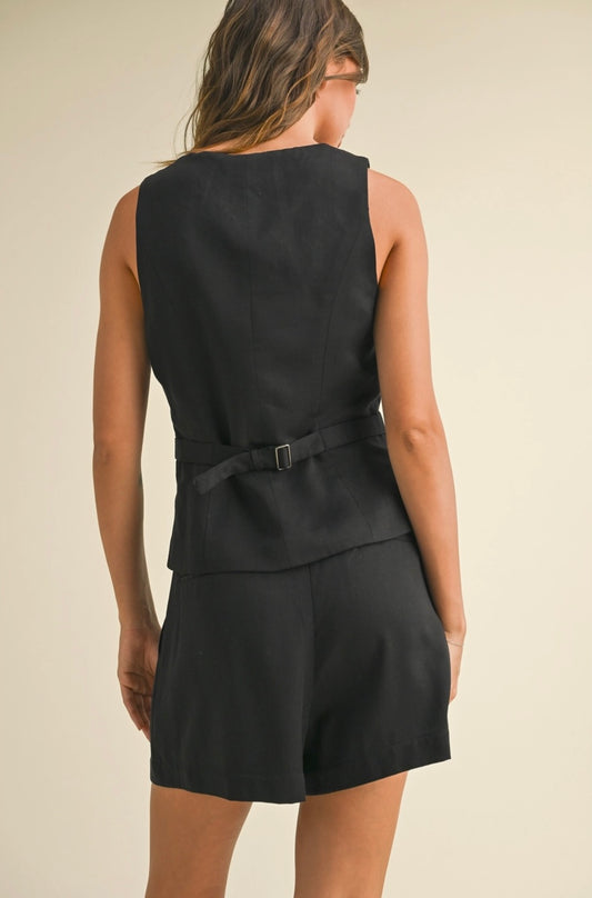 Tencel Button Front Vest