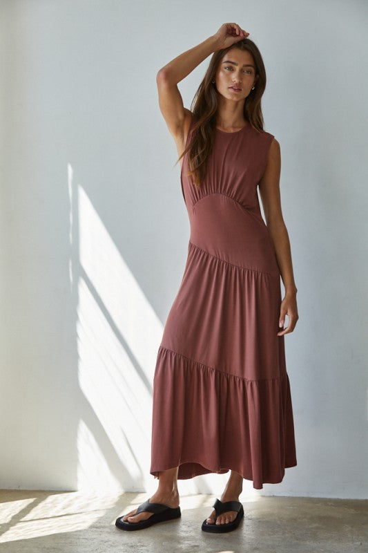 Solene Long Tiered Dress