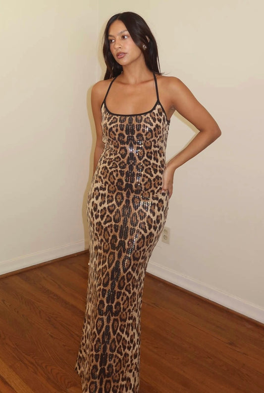 Sequence Leopard Maxi Dress