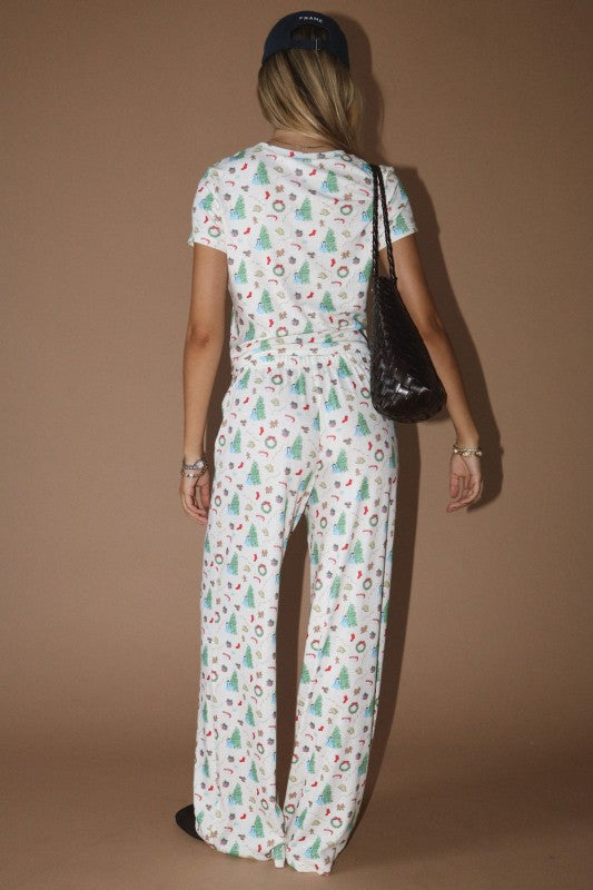 Holiday Tree Gingerbread Rib Pants