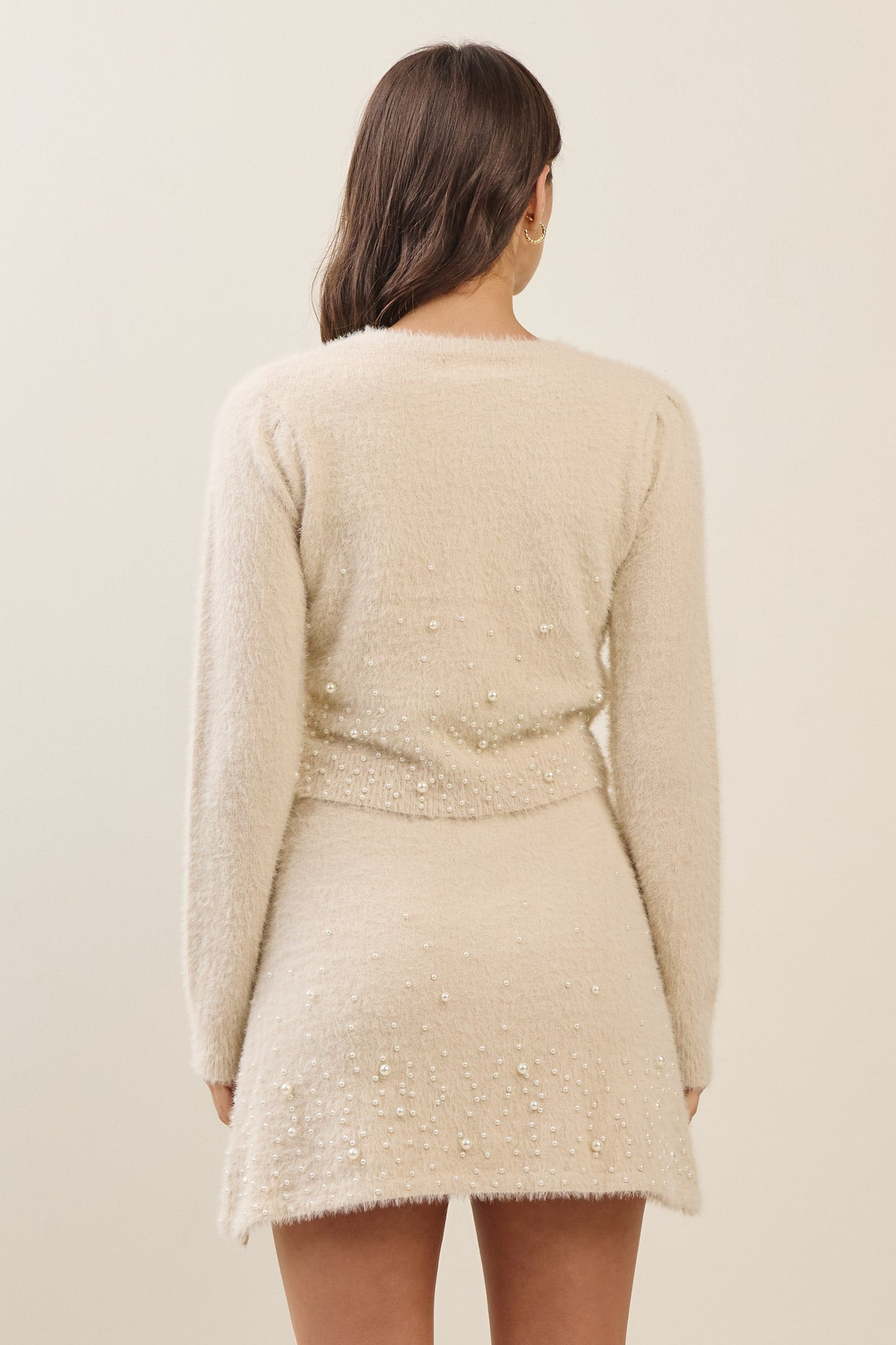 Pearl Glow Knitted Skirt