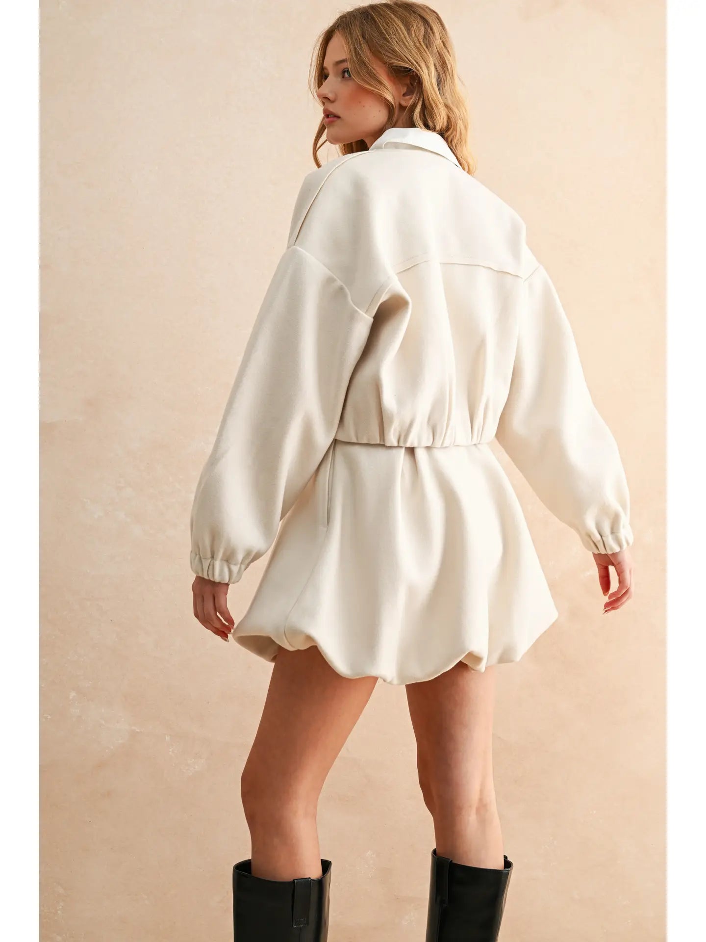 Pleated Balloon Skirt