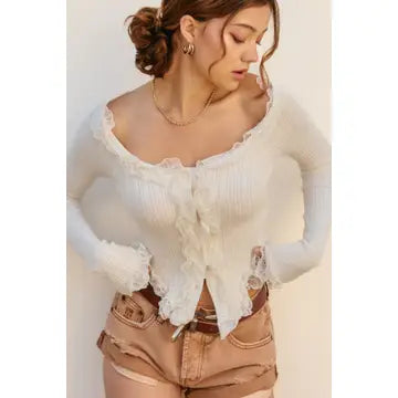 Windward Lace Long Sleeves Sweater