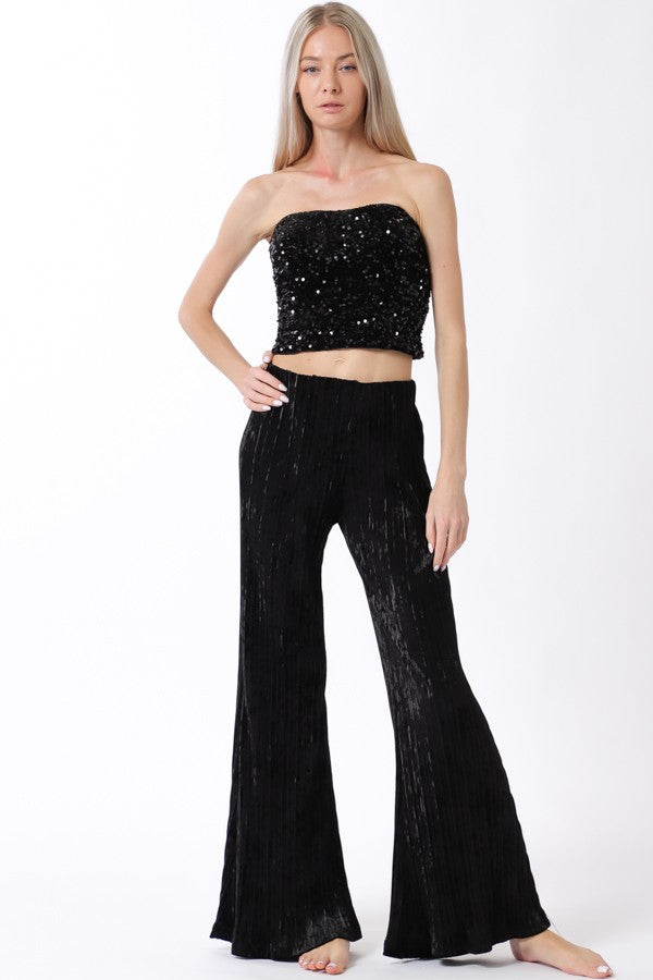 Brown Sugar Pleaded Velvet Pants