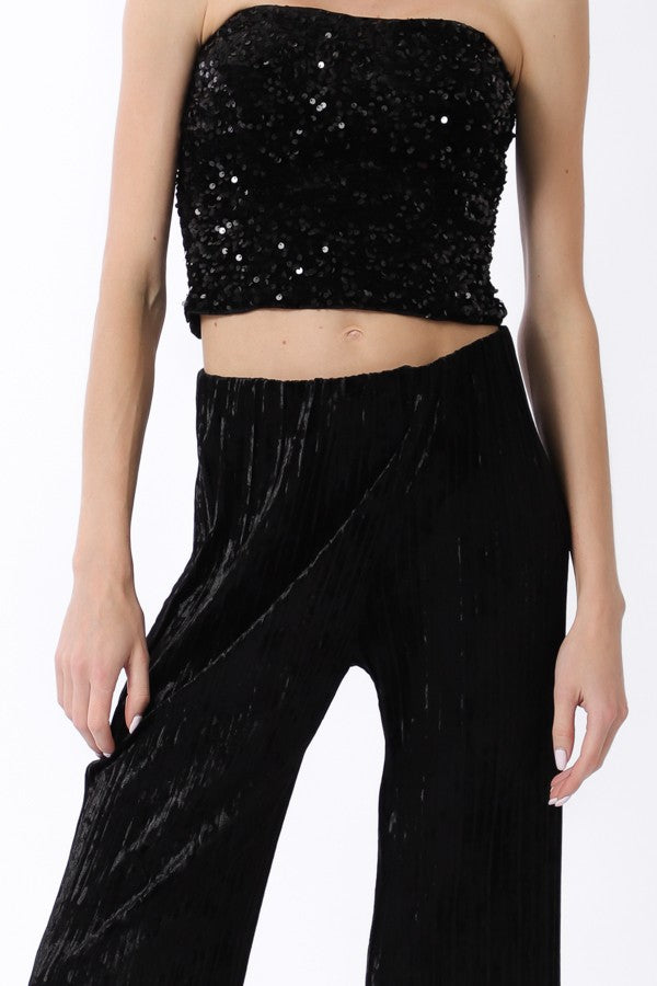 Brown Sugar Sequence Tube Top