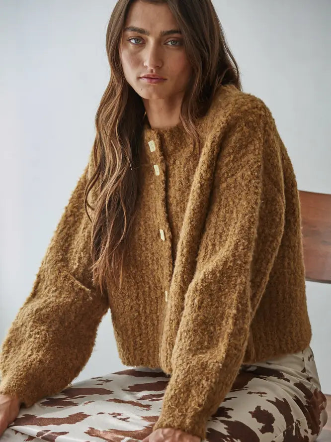 Carla Plush Cardigan Sweater Top