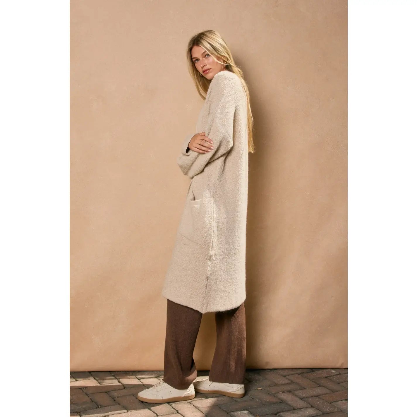 Open Front Long Cardigan