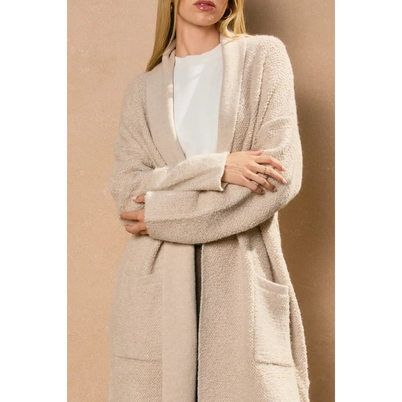 Open Front Long Cardigan