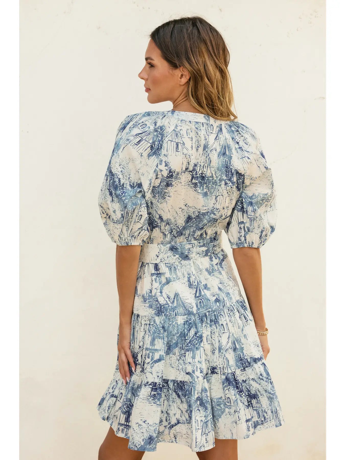 Coastline Circle Trim Belt Mini Dress