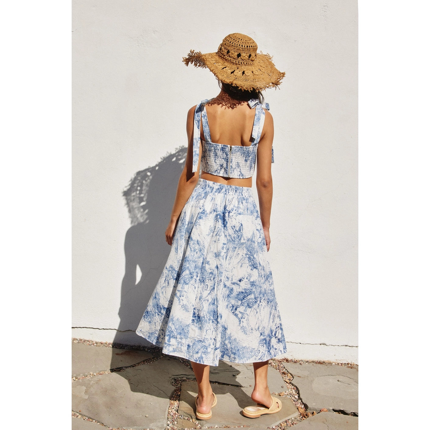 Coastline Tie Shoulder Crop Top