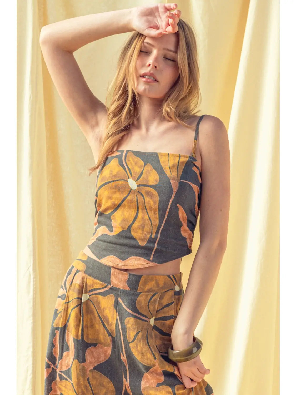 Multi Print Tied Back Tube Top