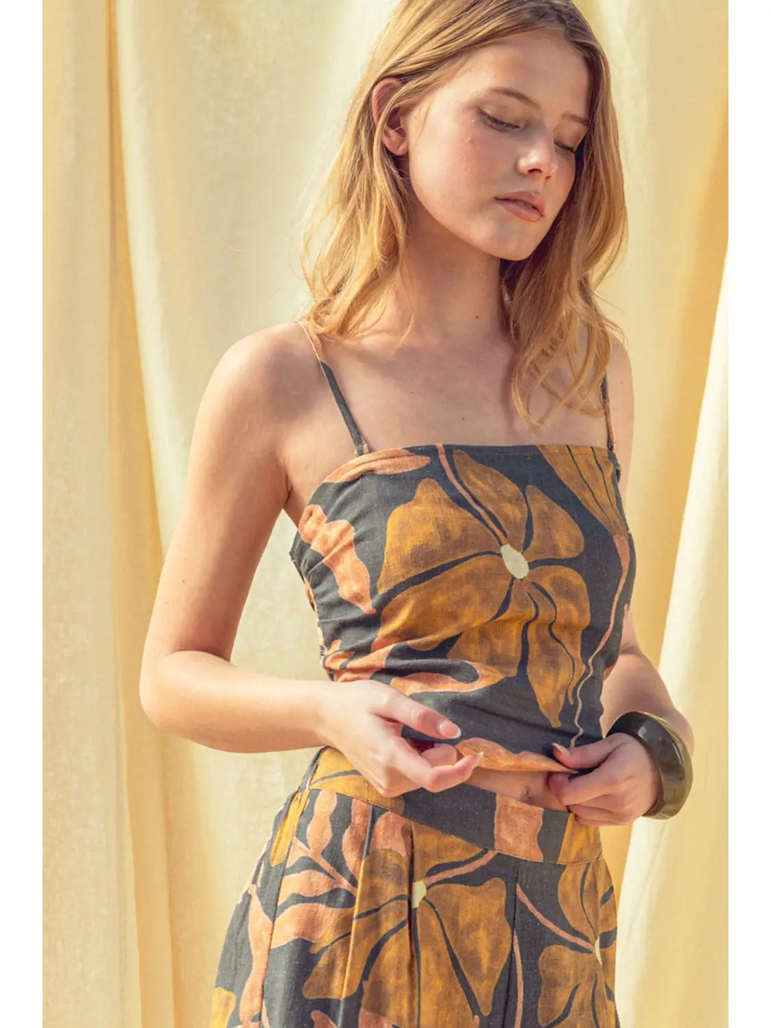 Multi Print Tied Back Tube Top