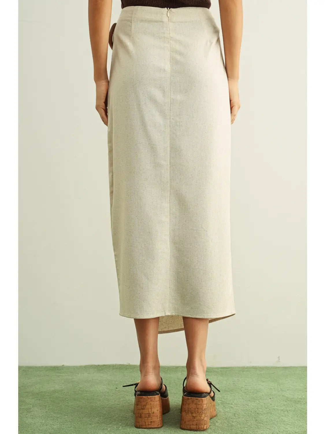 Linen Wrap Skirt