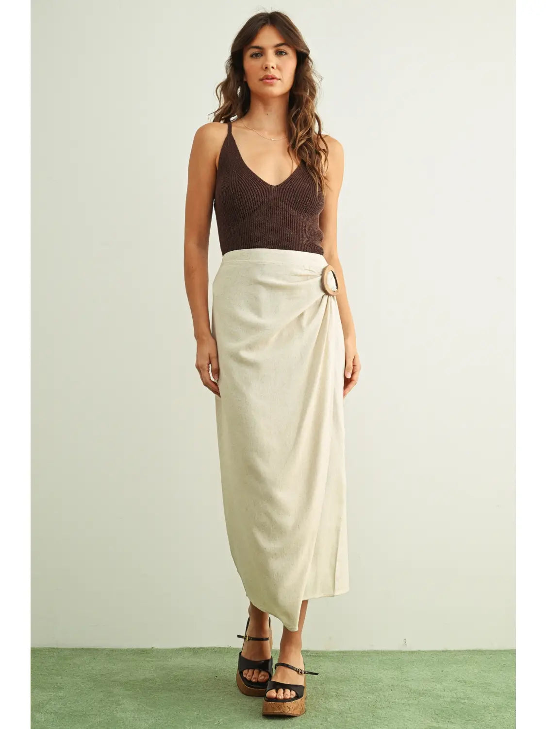Linen Wrap Skirt