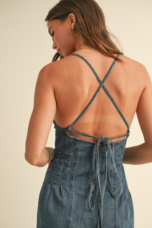 Chambray Denim Romper