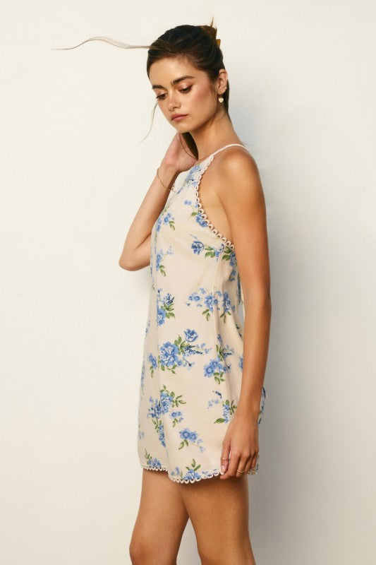 Love Galore Picot Lace Mini Dress