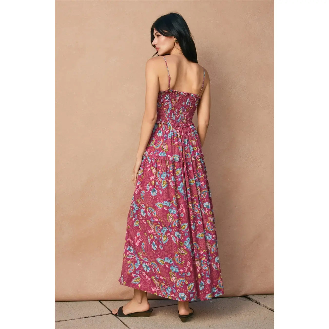 In My Feelings Cutout Smocked Maxi Dress