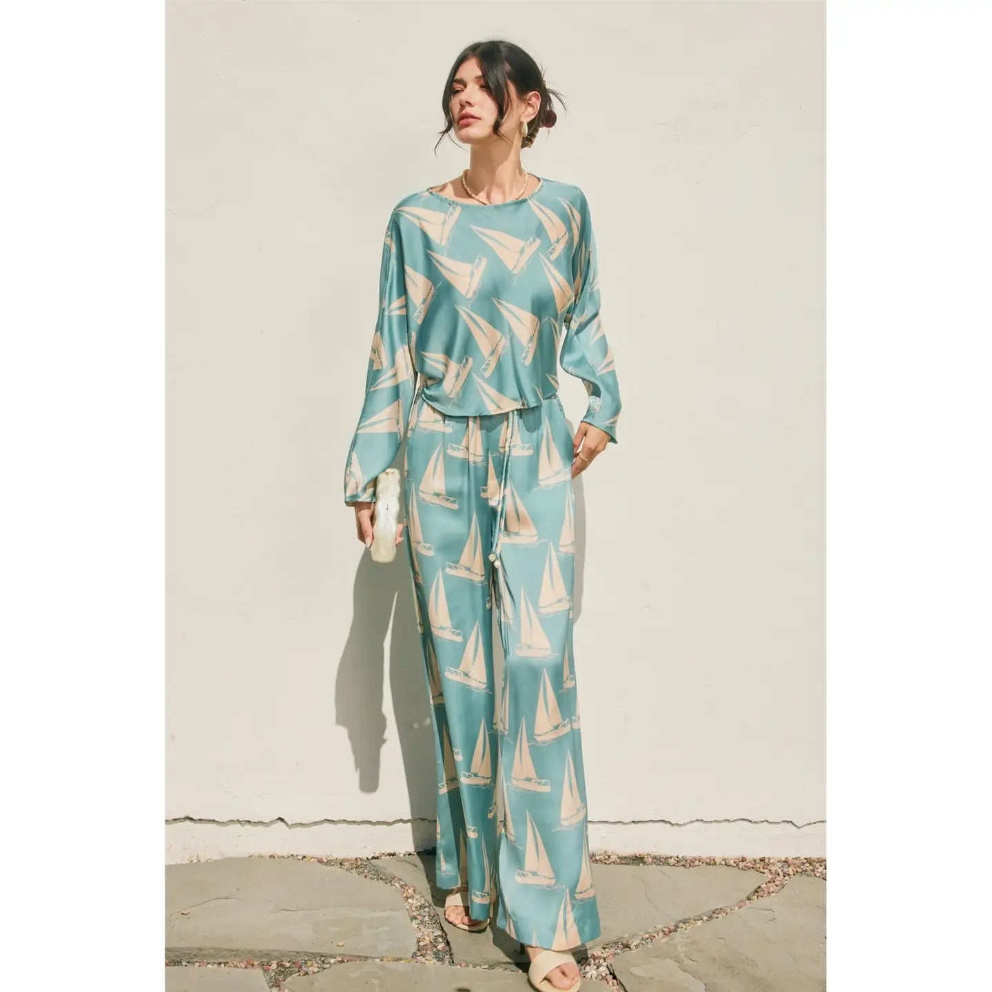Coastal Reverie Looped Belt Pants