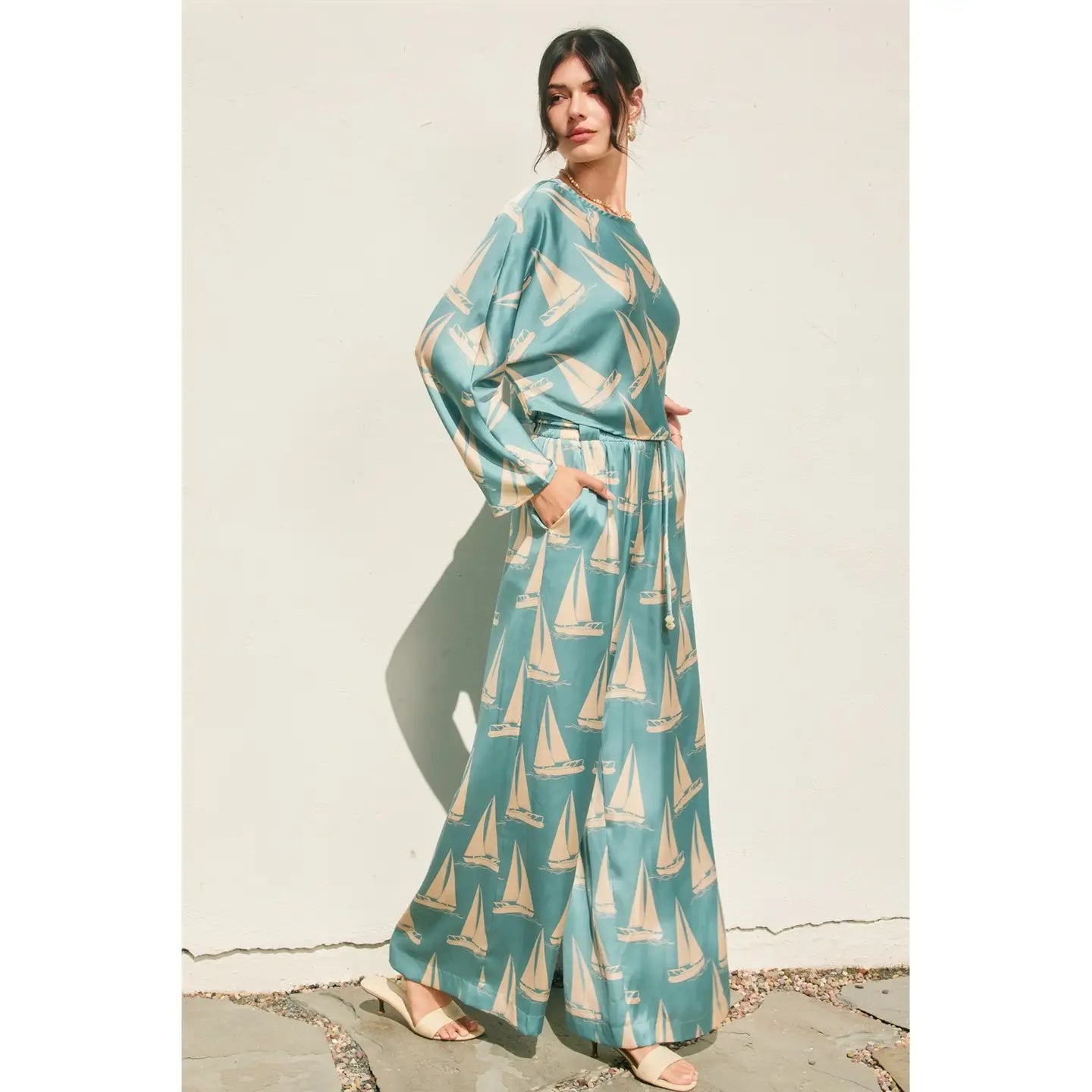 Coastal Reverie Looped Belt Pants