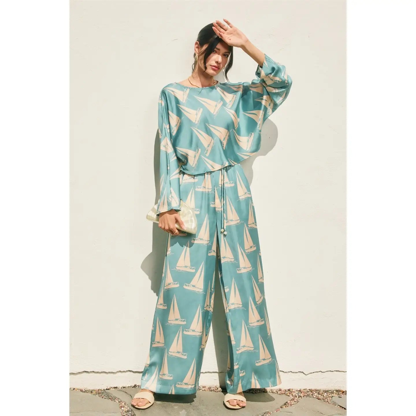 Coastal Reverie Looped Belt Pants