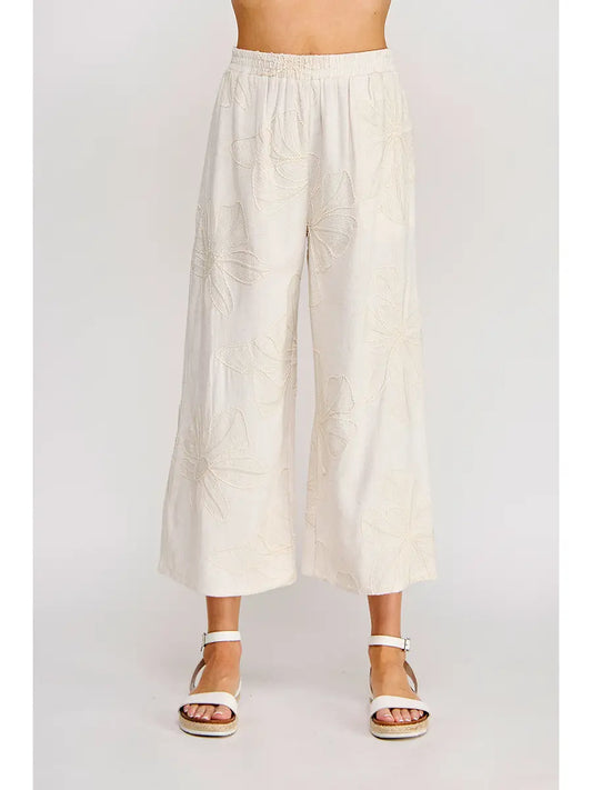 Floral Embroidered Soft Pant
