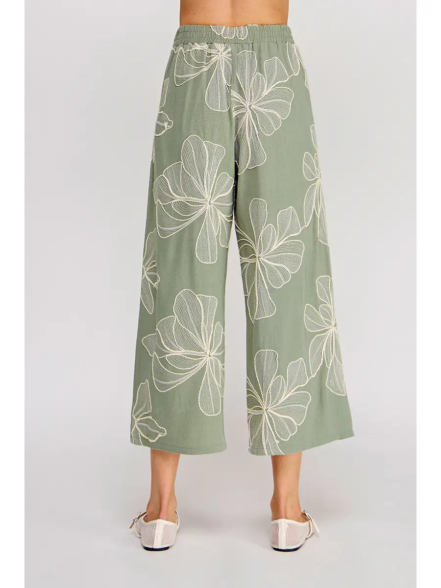 Floral Embroidered Soft Pant