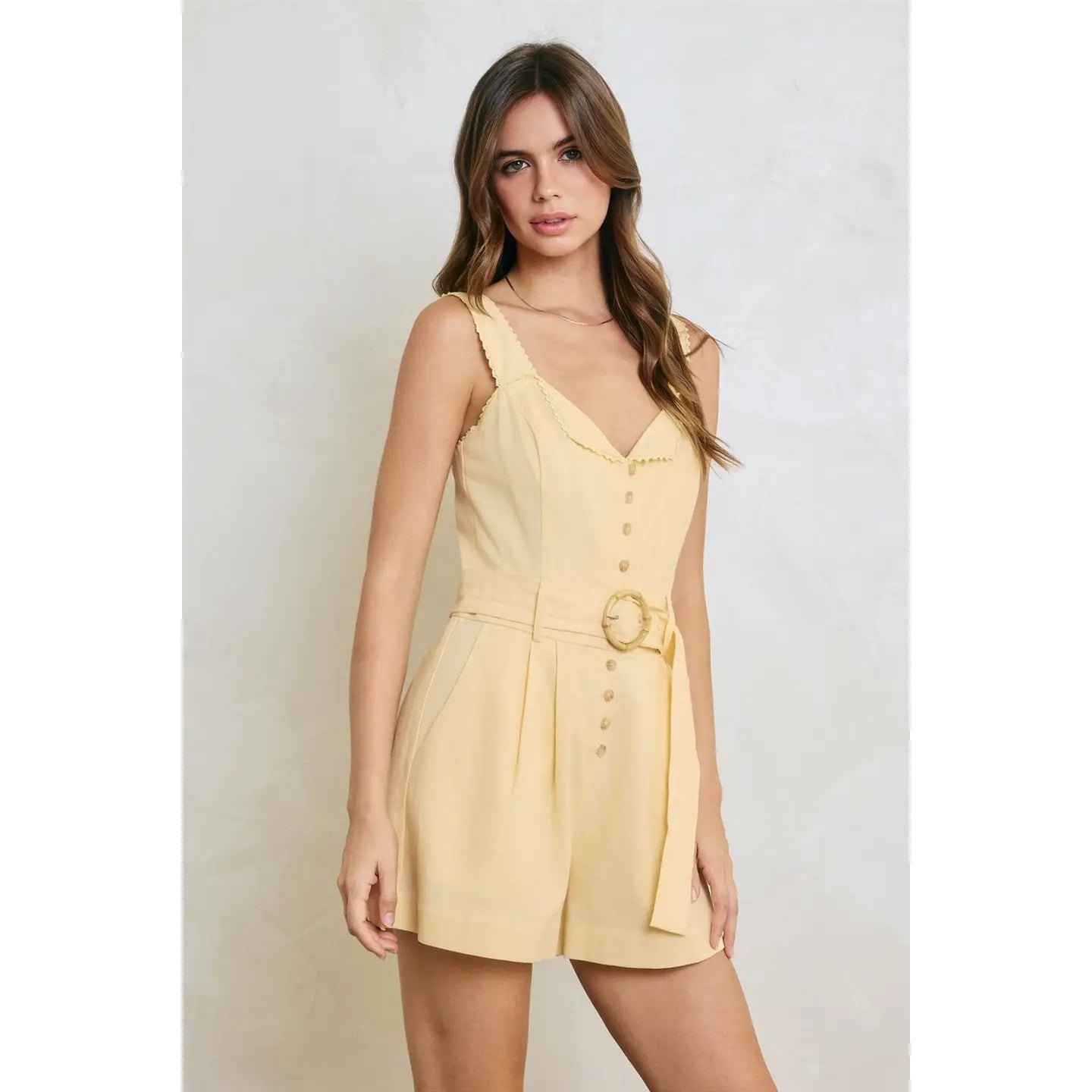 Heaven Sent Lace Trim Foldover Romper