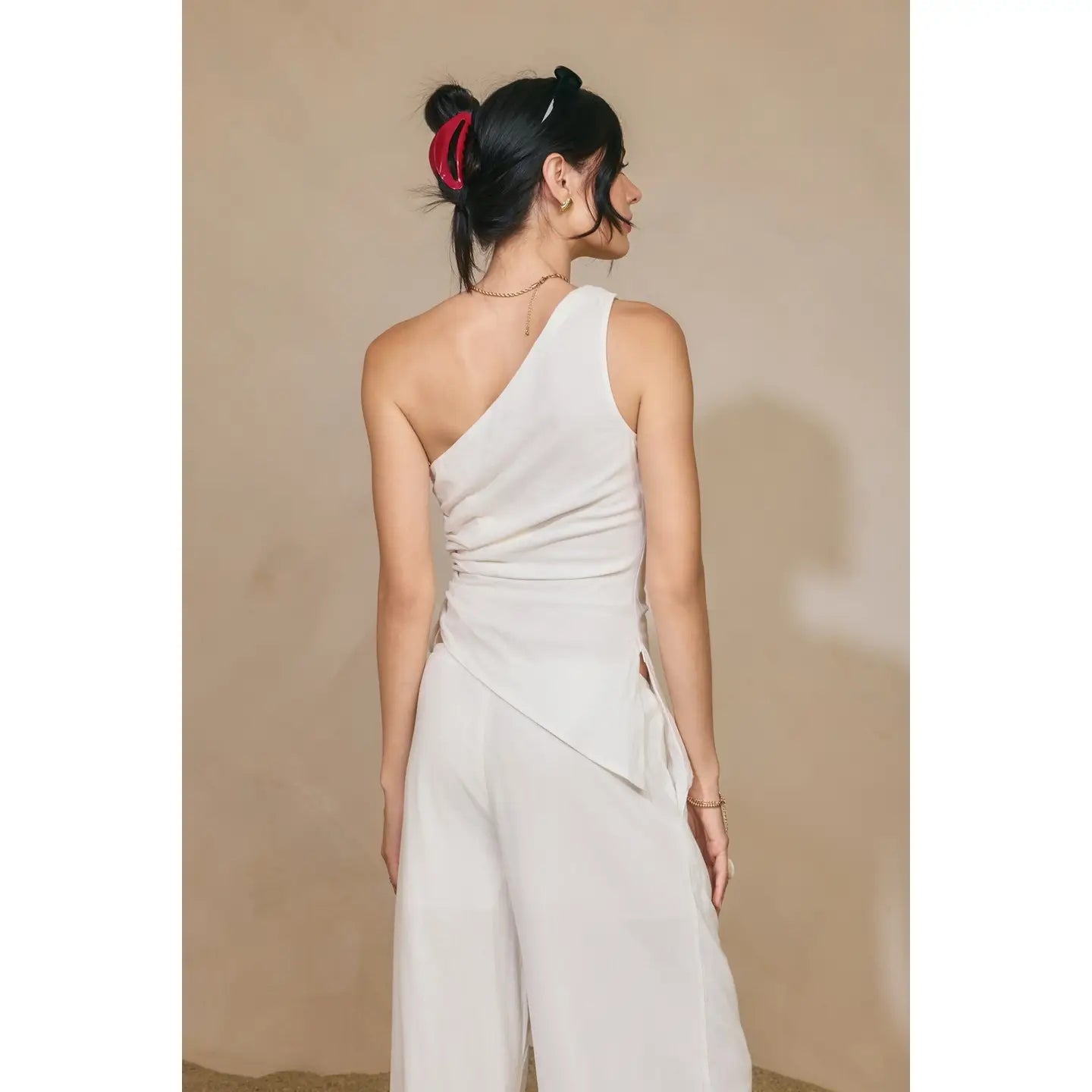 Heaven Sent One Shoulder Ruched Top