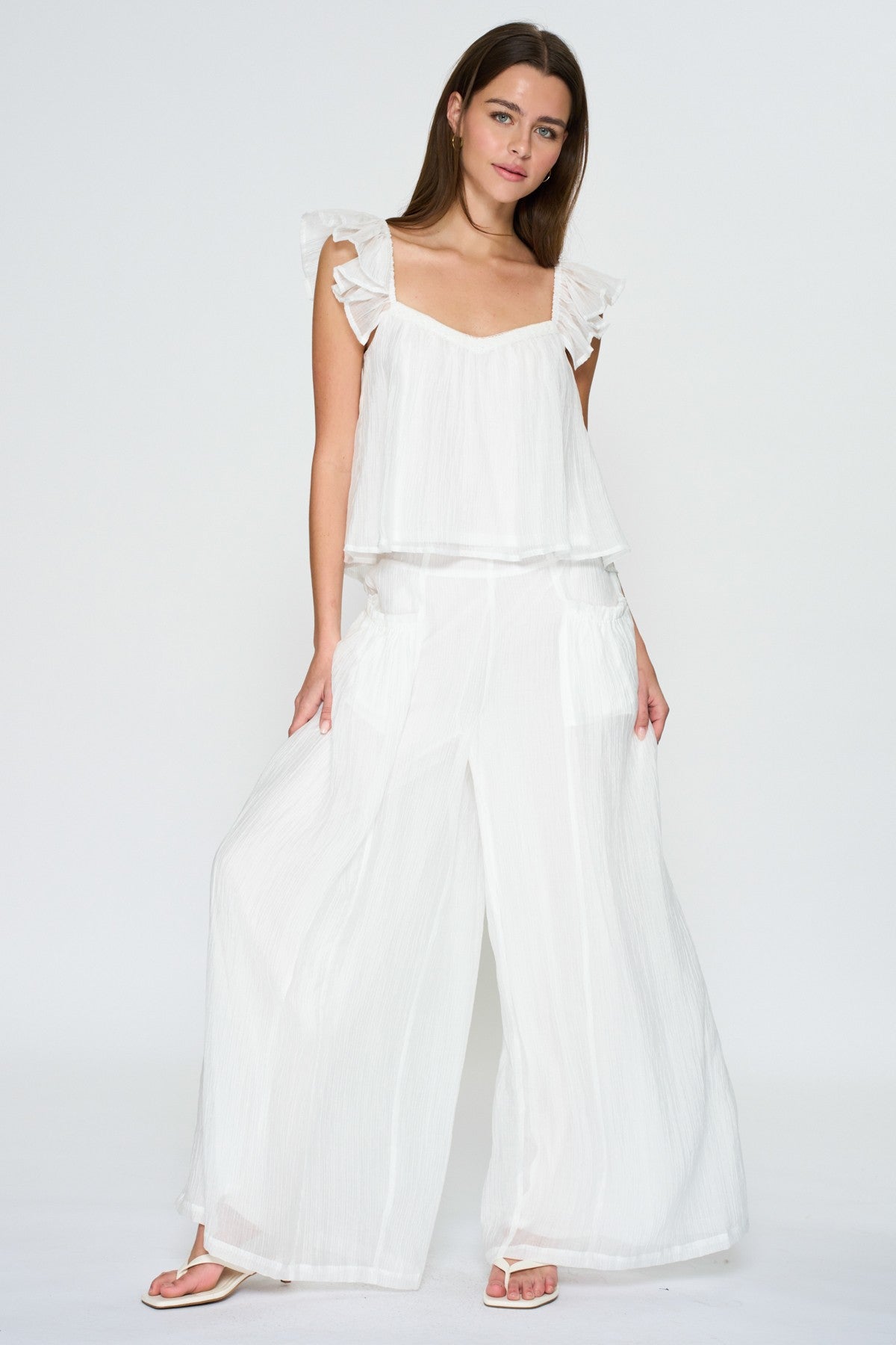 Flowy Wide Leg Bubble Pants
