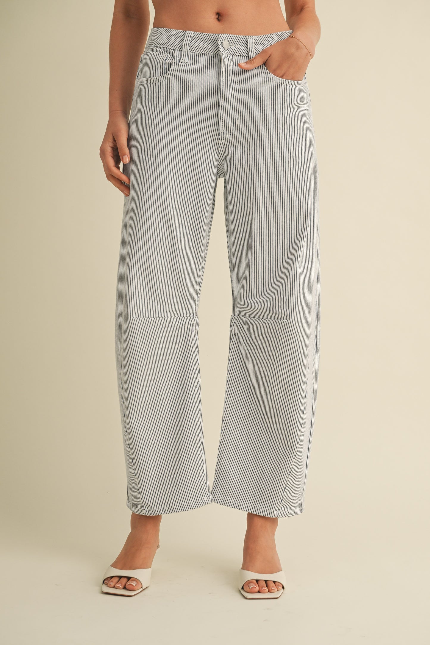Sailor Striped Barrel Jeans