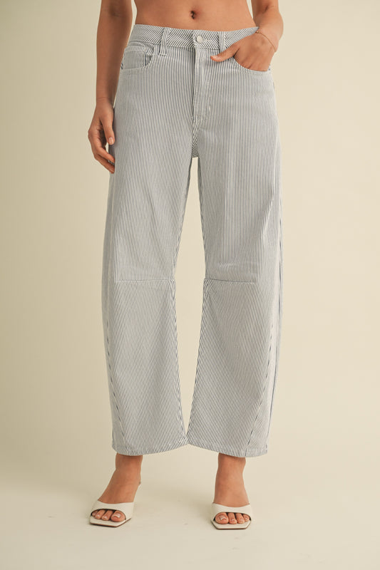Sailor Striped Barrel Jeans