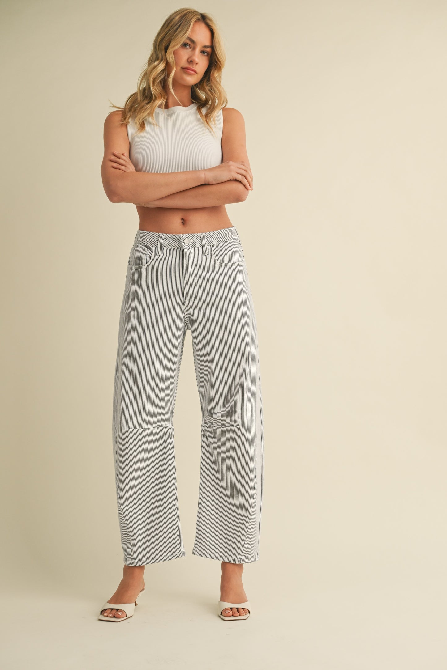 Sailor Striped Barrel Jeans