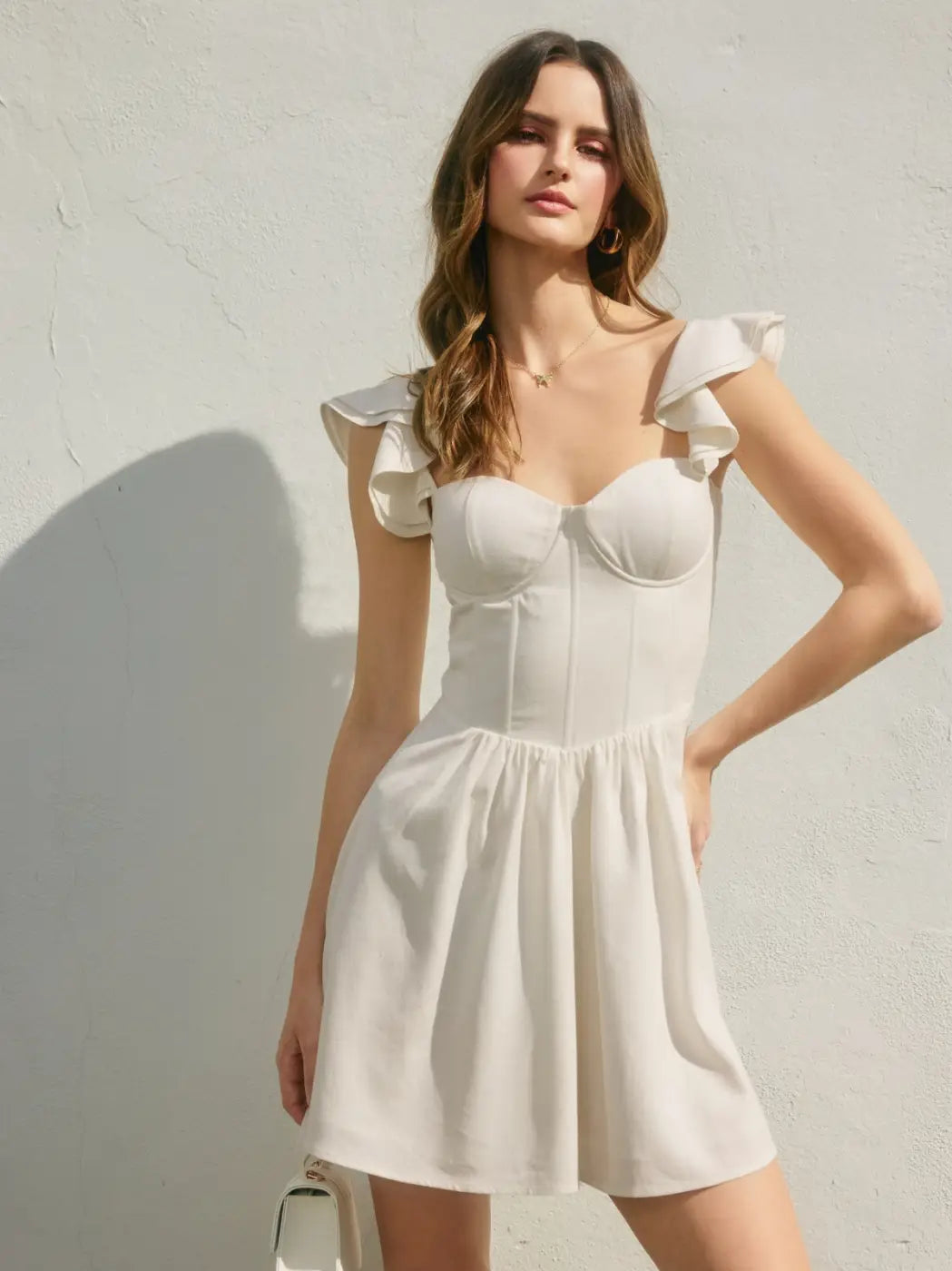 Heaven Sent Corset Flutter Mini Dress