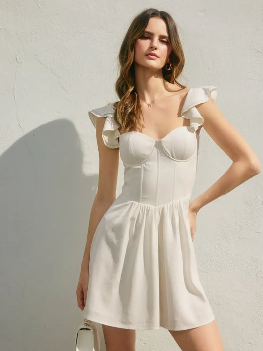 Heaven Sent Corset Flutter Mini Dress
