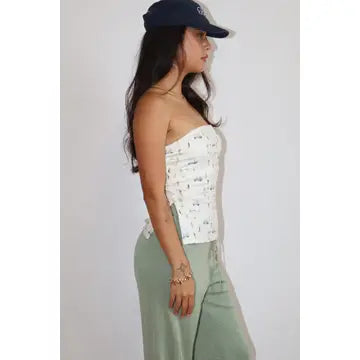 Golf Novelty Side Slit Tube Top