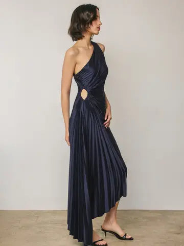 Midnight Pleated Dress