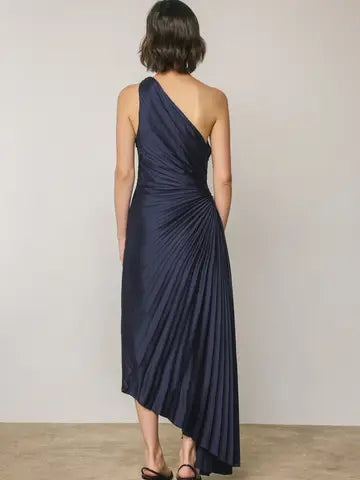 Midnight Pleated Dress
