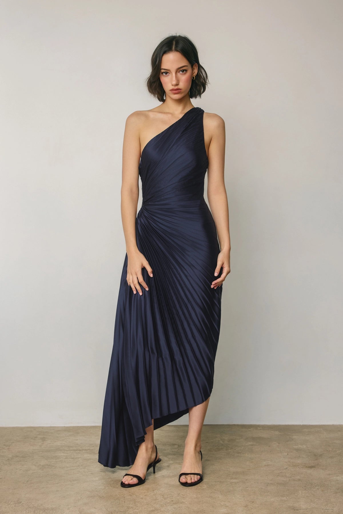 Midnight Pleated Dress