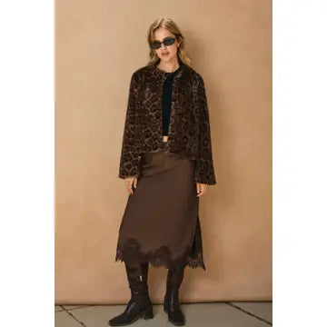 After Hours Satin Midi Skirt