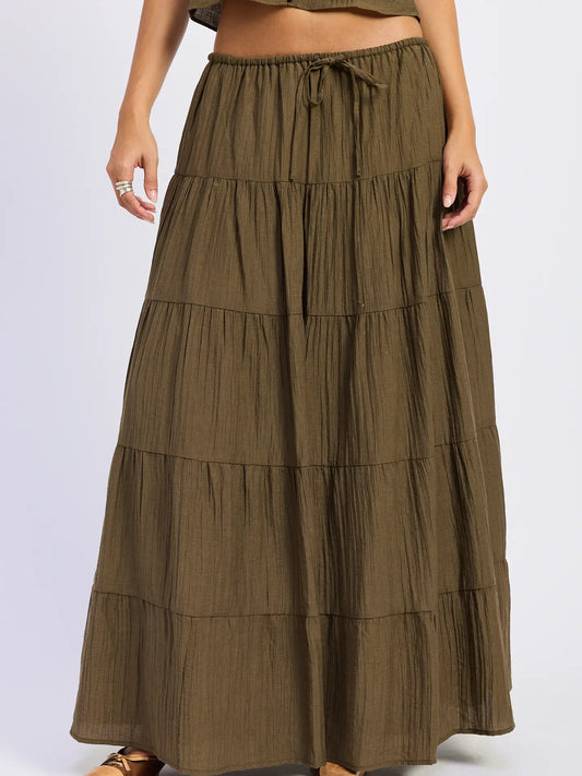 Get It Right Tiered Maxi Skirt