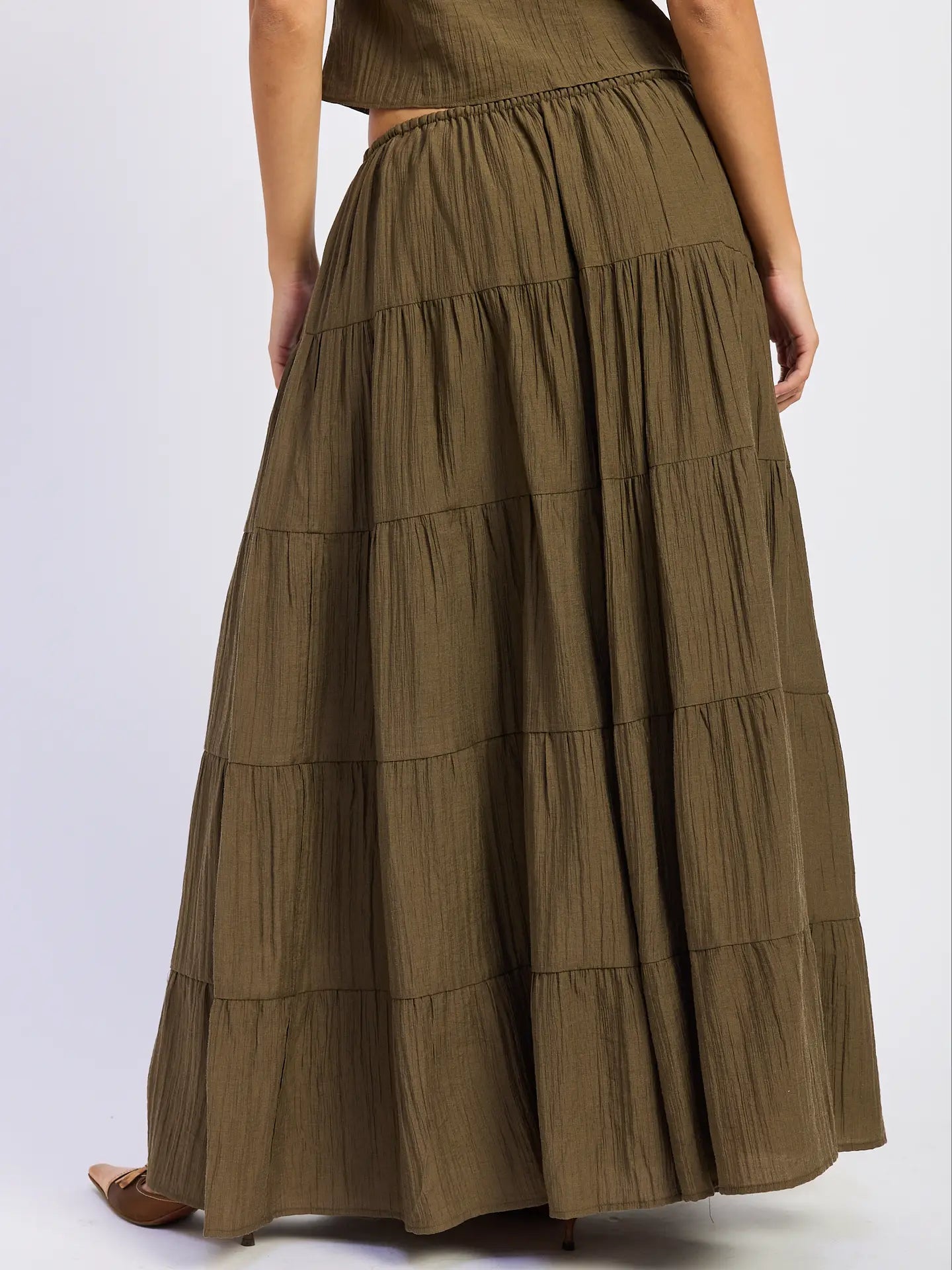 Get It Right Tiered Maxi Skirt