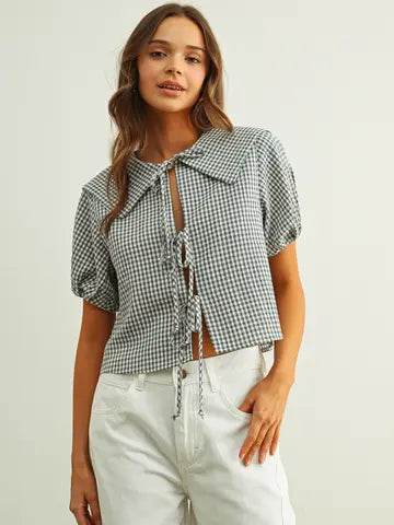 Sunshine Gingham Top