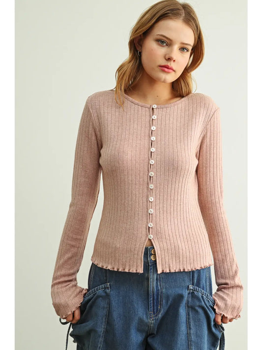 Autumn Rose Long Sleeve Knit Top