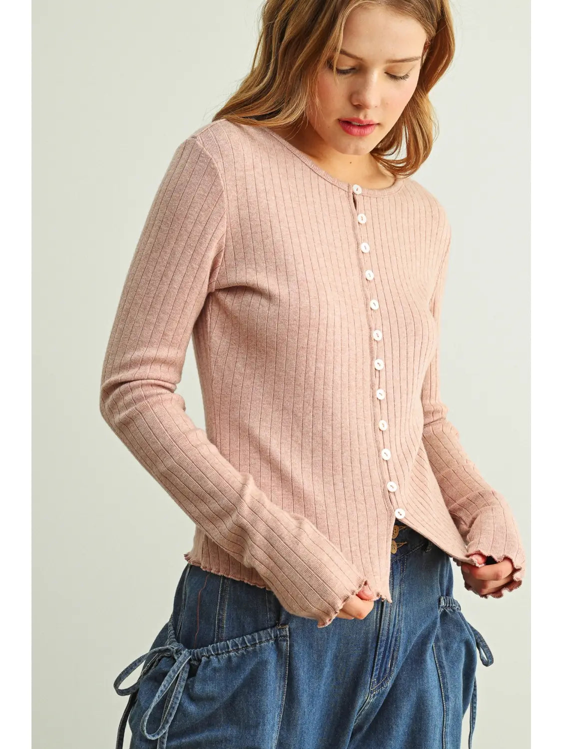 Autumn Rose Long Sleeve Knit Top